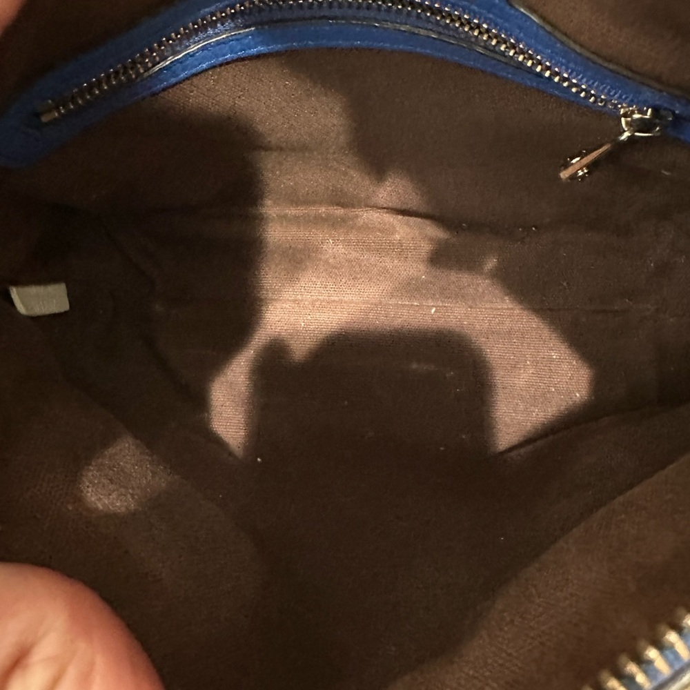 Henri Bendel West 57th Top Handle Satchel in Cobalt Blue Whipstitch Leather - Picture 15 of 16
